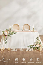 Ling's moment 2 Pack Blush Floral Garland Wedding Arch Flowers - Image 3