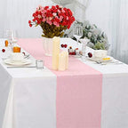 Pink Table Runners 10 Packs 12x108 Inches Glitter Table Runner Wedding Sequin Fabric for Birthday Bridal Baby Shower Engagement Party Decorations - Image 2
