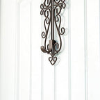 Front Door Wreath Hanger, Adjustable Hook Length Colonial Design, Brown - Image 3