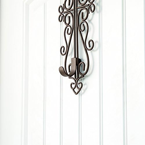 Front Door Wreath Hanger, Adjustable Hook Length Colonial Design, Brown - Image 3