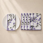 100% Cotton Printed Cloth Napkins Set of 6, 18x18 Inch Reusable Dinner Napkins, Soft Washable Floral Table Napkins for Dining, Parties & Hosting - Lavender Vine - Image 3