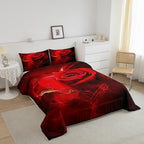 Erosebridal Red Rose Floral Bedding Set Full Size,Romantic Flowers Down Comforter for Girls Valentine's Day Gift,3D Digital Printed Duvet Set 3Pcs Soft Bedding Comforter Sets with 2 Pillow Shams - Image 3