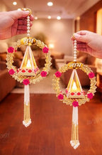 Divyakosh Diwali Decorations Butterfly Shubh Labh (1 Pair) for Door Tags/Shoon/Sohn | Diwali Decor for Home & Door Hanging Decorative Items | Pooja Room Decorations Item | Decorative Items| by Divyakosh