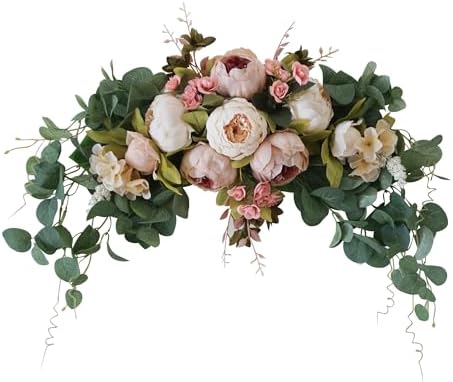 Wedding Arch Flowers 30 Inch Rustic Artificial Floral Swag Decor by H%26S+BRIDAL