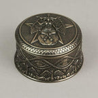 Veronese Design 2 3/8" Tall Baphomet Round Trinket Box Cold Cast Resin Antique Bronze Finish - Image 4