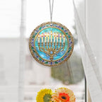 Hanukkah Menorah Jewish Suncatcher Acrylic Hanging TQN3990AS, 8in - Indoor, Outdoor, Home Decor, Window Suncatcher Hanging Decorations - Image 3