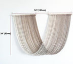 QULBUJ Dip Dye Large Macrame Wall Hanging Tie-Dye Yarn Tapestry Home Boho Wall Decor Ombre Art Headboard Bedroom Living Room 52" Wx34 L,Brown - Image 3