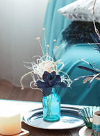 Bud Vases, Apothecary Jars, Decorative Glass Bottles, Centerpiece for Wedding Reception, Elegant Antique Decoration, Mini Flower Vases, Small Medicine Bottles for Home Decor (Blue, Set of 48) - Image 3