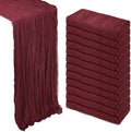 12 Pack 35 x 120 Inch Burgundy Table Runner Cheesecloth by Heneger