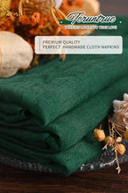 100 Pieces Cloth Napkins Emerald Green Dinner Cheesecloth Napkins for Wedding,Wrinkled Cloth Napkins Bulk for Home Party Rustic Table Decoration, 17 x 17 Inch - Image 4