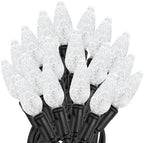 Novelty Lights 24FT 70 LED C6 Pure White Permanent Christmas Lights by NoveltyLights-LightExperts