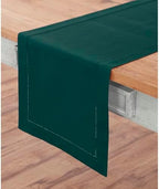 Solino Home Cotton Linen Table Runner Dark Green Woven, 14 x 72 in - Image 2