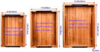 3Pcs Nested Vintage Wood Serving Tray Set, Coffee Table Ottoman Decor Trays - Image 3