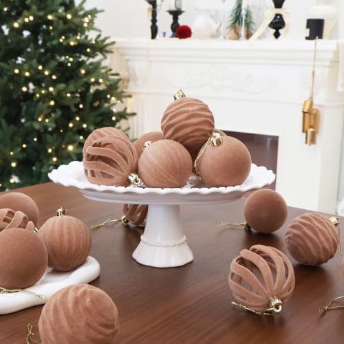 4In Velvet Ornaments for Christmas Tree,9Pcs Large Christmas Ornament Set - Image 6