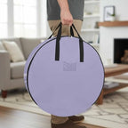 Solid Color Round Storage Bag 30 Inch, Medium Purple Clothes Storage Container with Handles Heavy Duty Organizer for Comforter, Bedding & Holiday Wreaths - Image 2