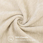 decorUhome Soft Chenille Beige Throw Pillow Covers 24X24 Set of 2 - Image 5