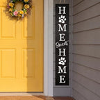 Home Sweet Home Sign, Welcome Porch Decor Front Door Outdoor Wooden Board - Image 2