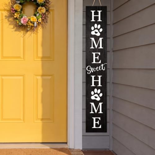 Home Sweet Home Sign, Welcome Porch Decor Front Door Outdoor Wooden Board - Image 2