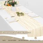 16 Pack Ivory Cheesecloth Table Runners 20x120 Inch Gauze Table Runner 10FT Easter Cheese Cloth Table Runner Rustic Sheer Runner for Wedding Baby Shower Birthday Party Table Decor - Image 6