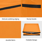 YETTASBIN Orange Solid Color Large Christmas Ornament Storage Box with Zipper & Adjustable Dividers, Storage Container with Lid & Handles for 64 Holiday Ornaments 3-Inch, 13 x 13 Inch - Image 3