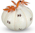 Metallic Fall Pumpkin Decor, Handcrafted Harvest Autumn Table Accent by Arborus