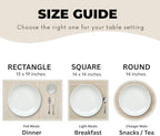 Hausattire Bamboo Placemats for Dining Table Set of 10 Washable 14 Inches Round Square Place Mats Sushi Mats for Kitchen Table Outdoor Parties Easter Farmhouse Boho Decoration - Beige - Image 7