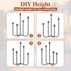 16-inch Iron Candlestick Holders, 5-Arm Taper Candle Holder - Image 3
