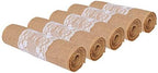 MDS 25 PCS 100% Natural Burlap Table Runners 12" x 108" with Lace, Rustic Farmhouse Country Vintage Boho Jute Runner for Wedding Reception Birthday Party Home Kitchen Dining Coffee Table Decoration - Image 5