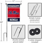 Ole Miss Garden Flag with Stand Holder - Image 3