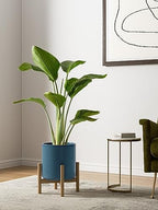 LE TAUCI 10+8+6 Inch Ceramic Pots for Plants, Indoor Planters with Drainage Hole and Plug, Modern Cylinder Flower Pots Set of 3 for Living Room and Bedroom, Glossy, Harbor Blue - Image 3