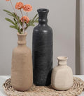 Ceramic Vase Set, 3Pcs Flower Vases for Modern Boho Farmhouse Decor, Decorative Vases for Pampas Grass & Dried Flowers, Distressed Finish by dreamloom