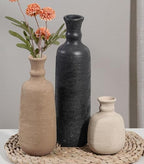 Ceramic Vase Set, 3Pcs Flower Vases for Modern Boho Farmhouse Decor, Decorative Vases for Pampas Grass & Dried Flowers, Distressed Finish by dreamloom