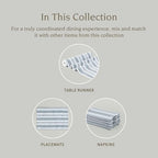 Over&Back 18x108 Woven Striped Table Runner - Washable Table Runners for a Custom Home Decor Tablescape - Coffee Table, Dinner Table, Living Room - Blue - Image 4