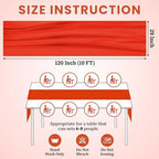 MDS Pack of 5 | Orange |10ft Chiffon Table Runner 29x120 Inches Long Romantic Rustic Sheer Gauze Runner for Wedding Bridal Shower Birthday Banquets Engagement Spring Easter Boho Decorations - Image 3