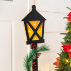 Glitzhome 36.75" H Lighted Christmas Snowman Porch Sign,Whimsical Wooden Porch Decor with Illuminated Street Lamp & Timer,Merry Christmas Sign for Holiday Front Porch Outdoor Decorations - Image 7