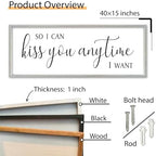 SRSZHIYUE So I Can Kiss You Anytime I Want Sign, 40"×15", White - Image 2