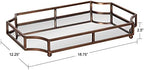 Kate and Laurel Ciel Modern Scalloped Tray; 19 x 13 x 3. Bronze; Decorative Mirrored Tray for Storage and Display - Image 6