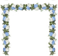 Artificial Hydrangea Flower Garland with Eucalyptus & Baby’s Breath 2PCS 6FT Floral Vines Greenery Garland for Mantel Wedding Arch Table Centerpiece Coastal Home Outdoor Decor (2, Blue & White) by Aviviho