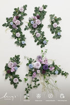 Ling's Moment Flower Garland, 6FT Eucalyptus & Rose, Purple - Image 5