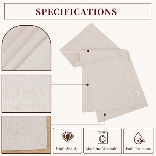 Linen Table Runner 72 Inches Long, 100% French Linen Table Runners - Image 6