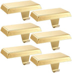 Sunshane 6 Pieces Christmas Stocking Holders Mantel Stocking Hanger Hooks Fireplace Mantle Metal Hang Bases for Xmas Party Decorations (Gold) by Unknown