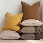 decorUhome Fall Brick Linen Throw Pillow Covers 22x22 Set of 2 - Image 5