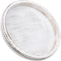 Hrastany Round Wood Serving Tray for Coffee Table, Whitewashed by Hrastany