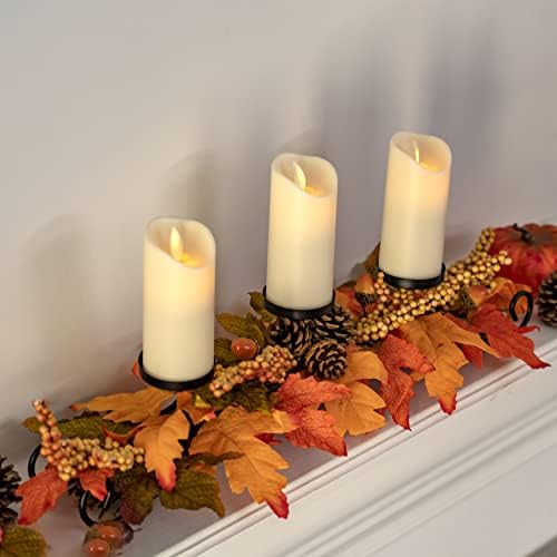 Maple Leaves Candle Holder - Thanksgiving Fall Atumn Centerpiece Decoration - Image 3