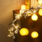 Valery Madelyn 9 Ft Christmas Garland with Lights for Mantle Silvery White - Image 4