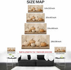 WAXWHELK Pumpkin Fall Canvas Wall Art Beige Neutral Autumn Painting Pictures Rustic Farmhouse Thanksgiving Home Decor Artwork for Living Room Bedroom (16"x32") - Image 5