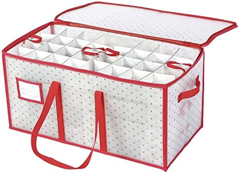 Sattiyrch Plastic Christmas Ornament Storage Box with Trays,Customizable Dividers, Dust-Proof Durable Ornament Organizer Holder,Christmas Storage Containers,Holds 128 x 3 inch Ornaments - Image 5
