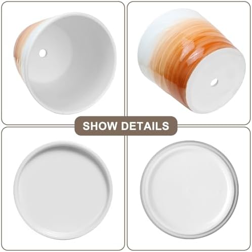 5 Inch Ceramic Plant Pot(5.5 in Diameter, 4 Pack) - Image 6