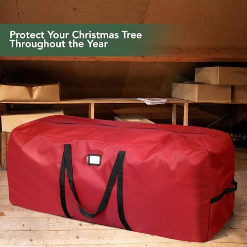 Holiday Cheer Christmas Tree Storage Bag Waterproof 7.5ft Red - Image 6