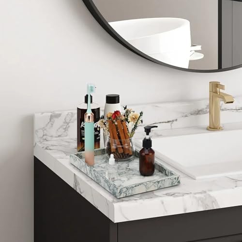 Marble Bathroom Tray,Pure Natural Vanity Tray - Image 5